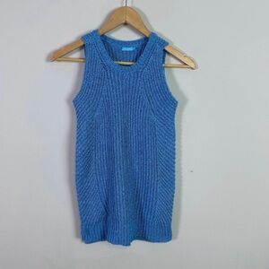 J. McLaughlin Blue Sleeveless Knit Sweater Tank Top Women Size X Small